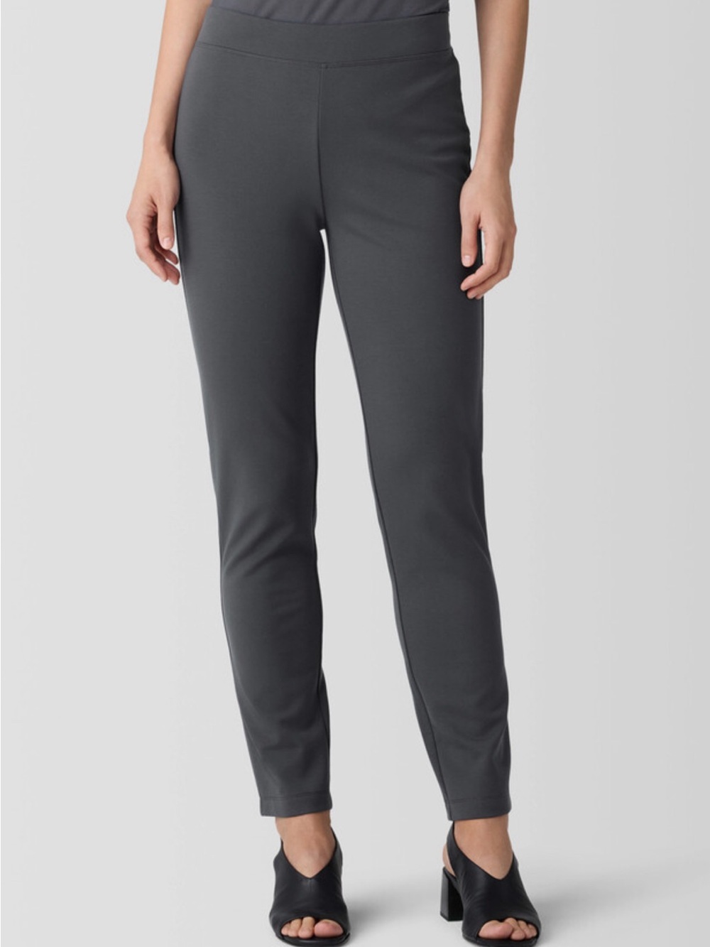 Eileen Fisher Slim Ankle Pants in Charcoal